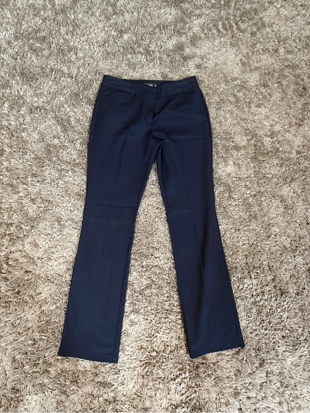 New York and Company Navy Straight-Leg Dress Pants - 8 tall